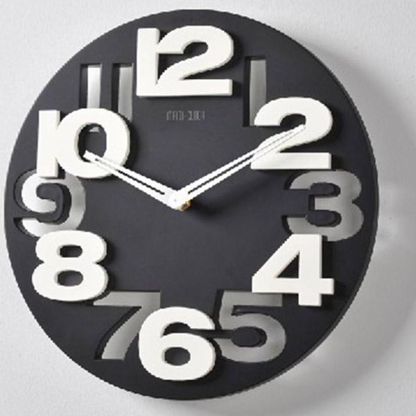 

stereo 3d digital wall clocks modern design large hanging kitchen living room watch decor
