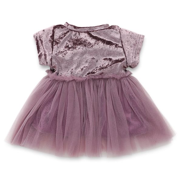 

baby girl velvet suede tulle dress tu dress short sleeve solid color princess dress summer kids clothing children clothes 793 x2, Red;yellow