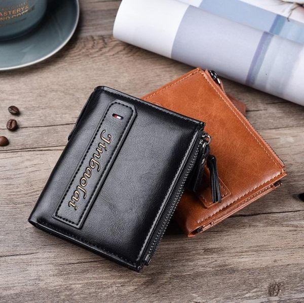 

wallets for men with coin pocket men's id card holder purses small, Red;black