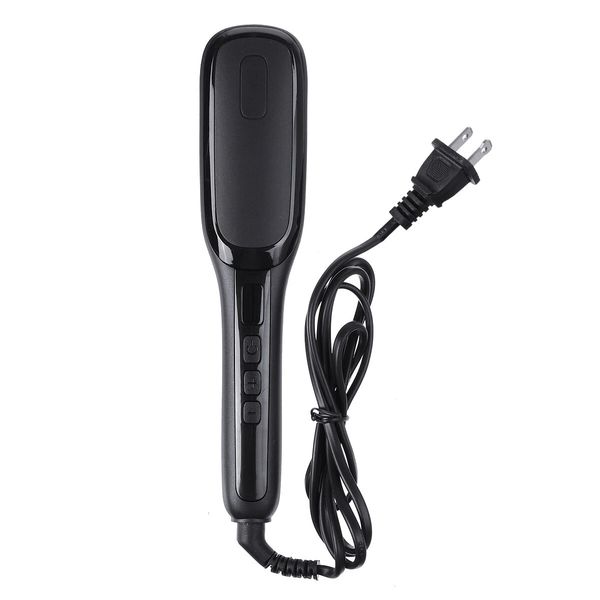 

35w fast heating straight hair comb 25 gears electric beard hair straightener comb - us plug, Black