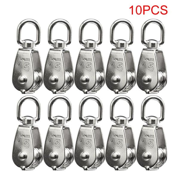 

accessories 10pcs/set training fitness equipment exercise towing wheel gym hanging wire stainless steel multifunction single pulley block