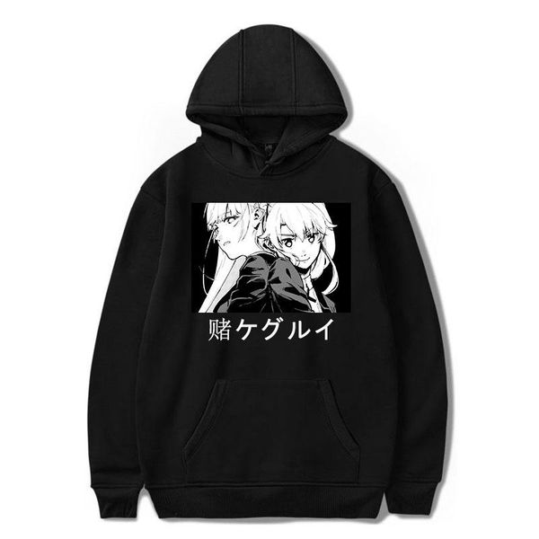 

men's hoodies & sweatshirts 2021 anime kakegurui jabami yumeko hoodie men/women casual student sweatshirt streetwear harajuku pullove, Black