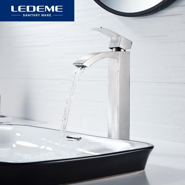 

bathroom sink faucets ledeme stainless steel basin faucet mixer tap and cold water deck mounted taps l71117