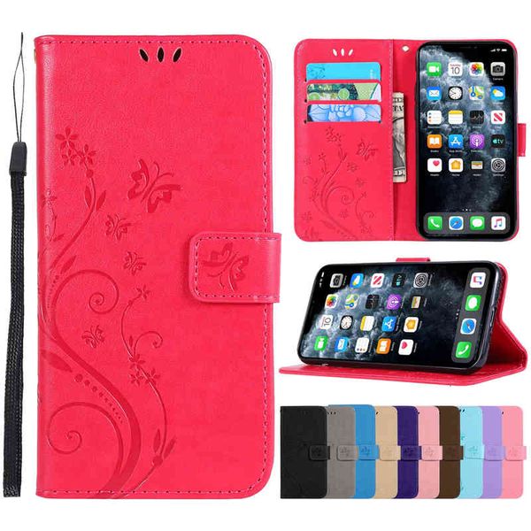 

small butterfly pattern pu leather wallet phone case for iphone 11 pro x xr xs max 6 7 8 plus and samsung note 10 pro s8 s9 s10 plus case