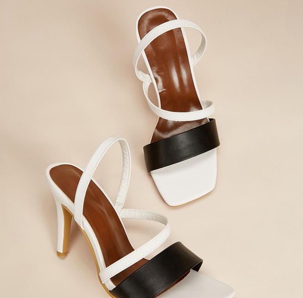 

dress shoes sandals high heels office leather girl party slides sandalias mujer sapato feminino women summer pumps woman sf0492, Black