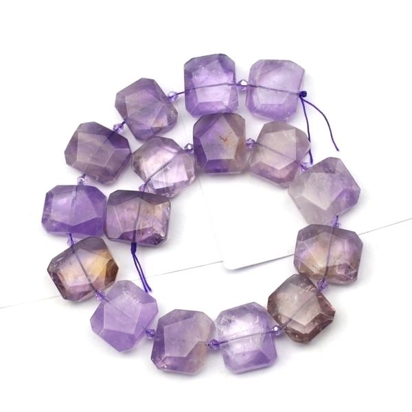 

amethyst/ametrine natural gemstone diy loose beads for jewelry making strand 15" whole