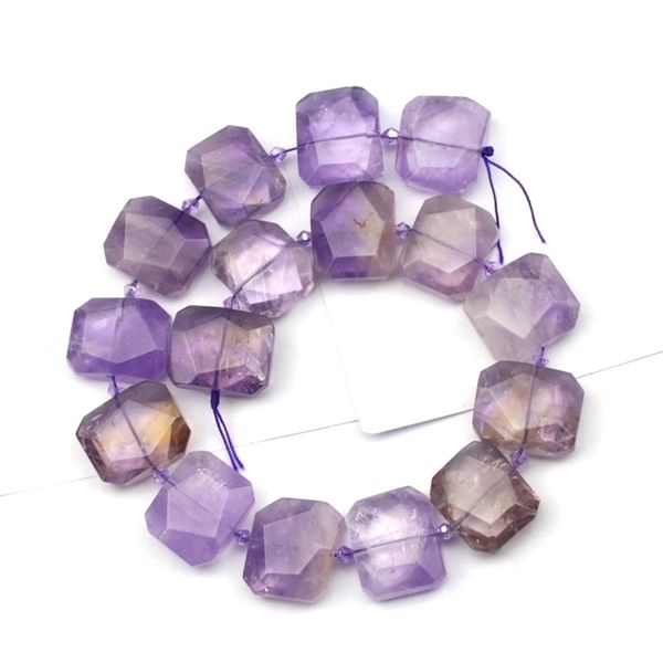 Amethyst/Ametrin natürlicher Edelstein DIY lose Perlen zur Schmuckherstellung Strang 15