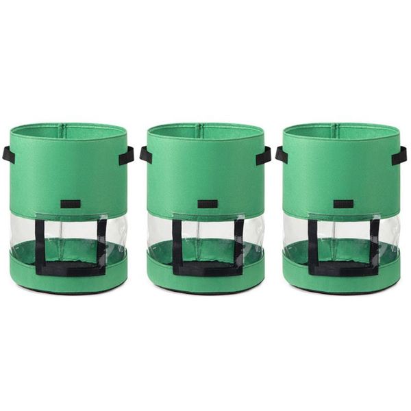 

planters & pots plant bags, bag with window breathable and durable planting bag, grow