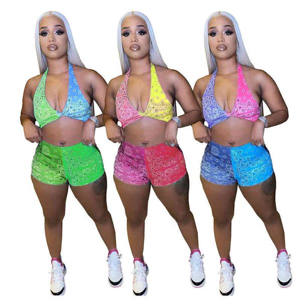 

women's summer popular new printed swimsuit two-piece sets selling fashion bandeau bathing bottom bikini swim suit, Gray