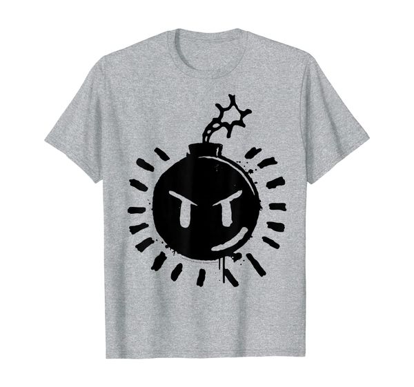 

scott pilgrim vs. the world bob omb bomb logo t-shirt, White;black