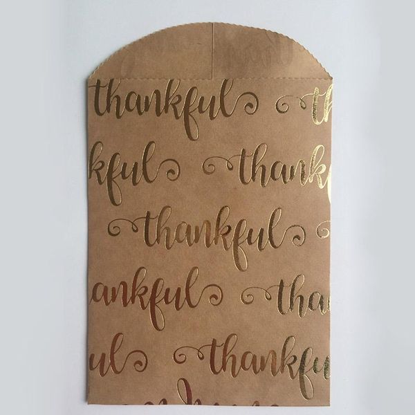

gift wrap 10pcs bronzing thank you kraft paper bags wedding party christmas favor bag candy cookie food packaging decoration