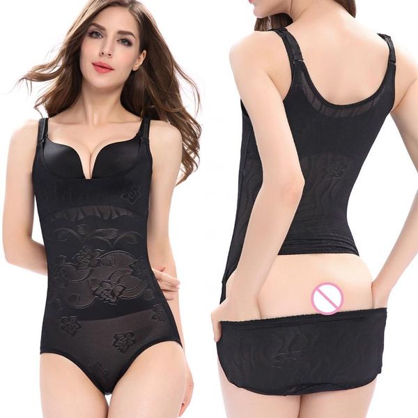 

women's shapers 2021 bodysuits women shapewear mesh breathable can take off female bodyshaper ladies waist corrective shaper, Black;white