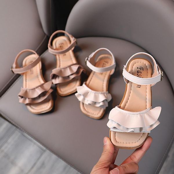 

summer girls sandals big children student princess shoes non-slip soft sole 3-14 year old children's d394, Black;red