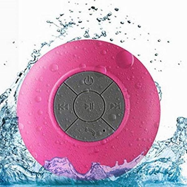 

portable speakers shower speaker bluetooth waterproof resistant wall mount wireless built-in microphone with solid suction cup
