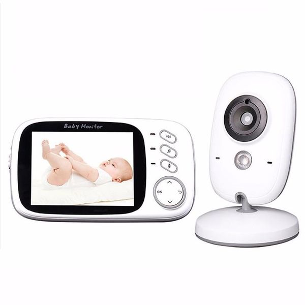 

babykam video baby monitor camera 3.2 inch lcd ir night vision intercom temperature lullabies wireless monitors