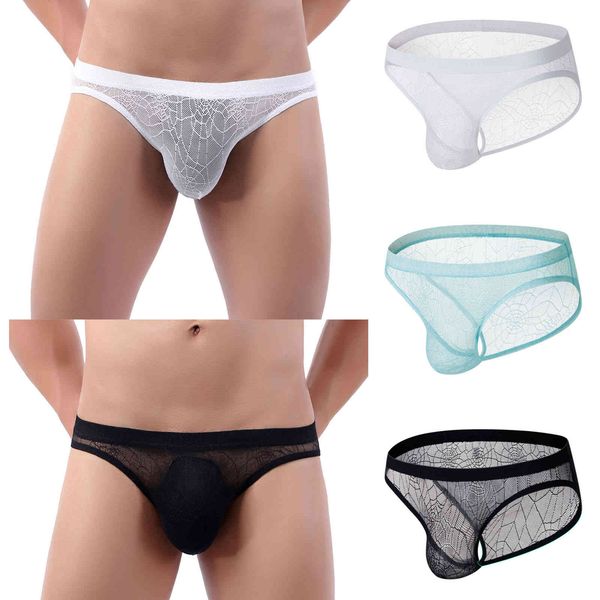 

s-xl men's panties mesh breathable underwear mens gay thongs lingerie porno lace temptation underpants briefs sissy, Black;white