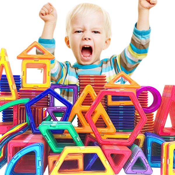 

300Pcs Designer Magnetic Blocks Big Size DIY Magnet Toys Pulling Magnetic Building Blocks Assembled Toys For Children Gifts