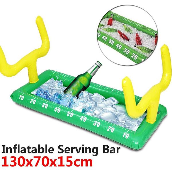 

inflatable rugby american football floating ring pool bar ice beer table party pvc material environmental lightweight parties floats & tubes