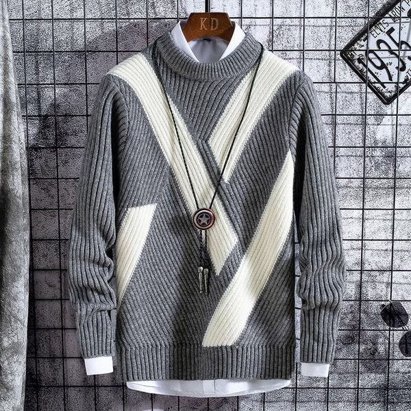 

men's sweaters 2021 winter thick knit sweater men male pullover keep warm pull homme fashion mens christmas jumper, White;black