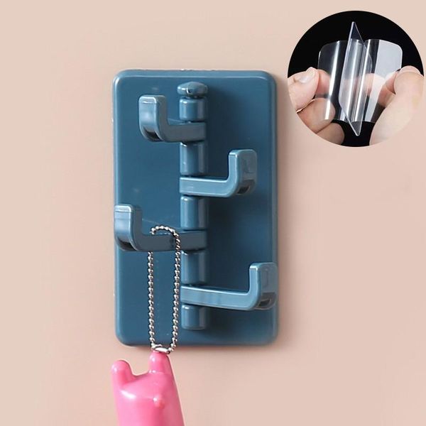 

creative nordic adhesive hook bathroom kitchen wall hole-hanger key bag clothes home organizer rotating hooks & rails
