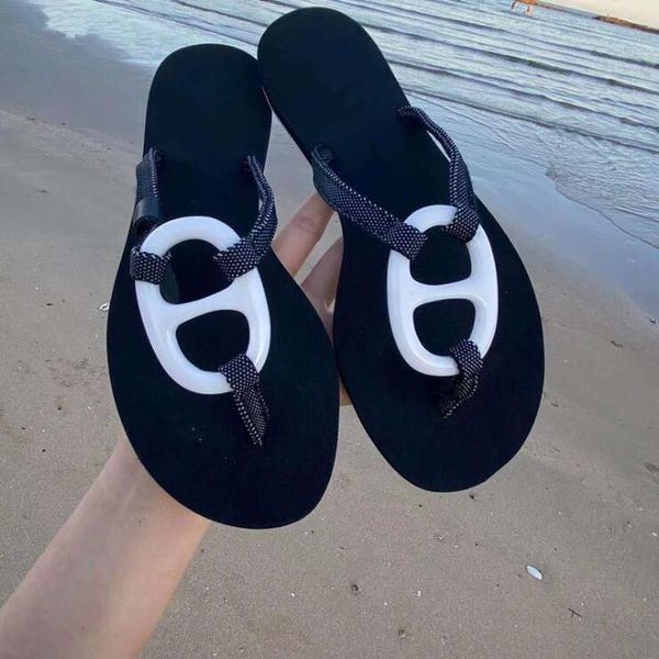 

summer non-slip sandals women slippers personalized fashion brand flip flops outdoor beach shoes for 2021, Black