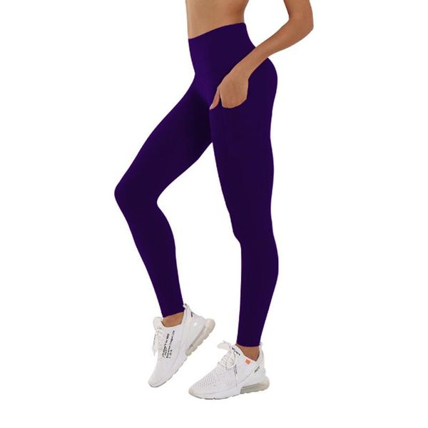 

women's leggings toivotuksia women slim skinny solid high elastic waist buttery soft with pockets, Black