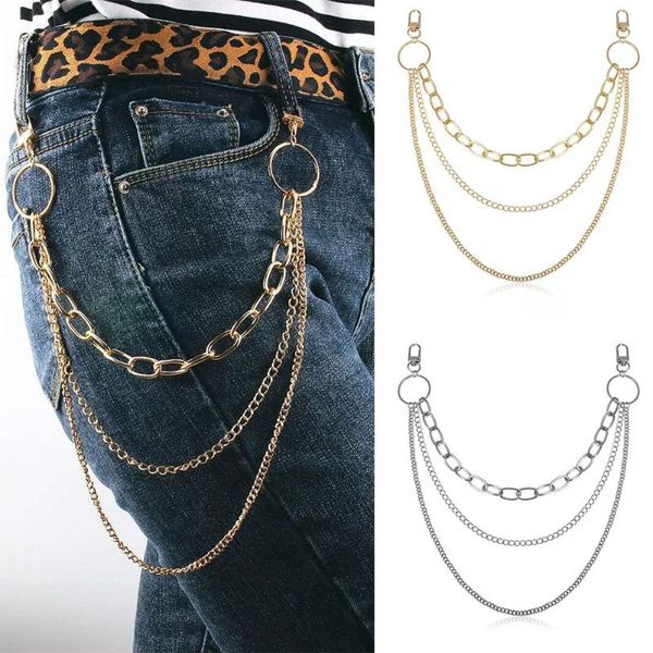 

belts 2021 fashion fine alloy women chain luxury collocation men woman waist pants belt rock retro decorative punk, Black;brown