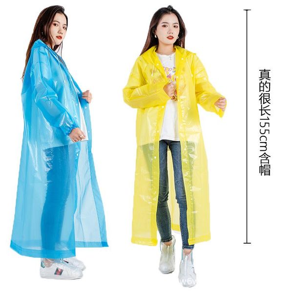 

raincoats non-disposable raincoat women eva thickened scenic spot tourism outdoor poncho transparent custom logo for men and