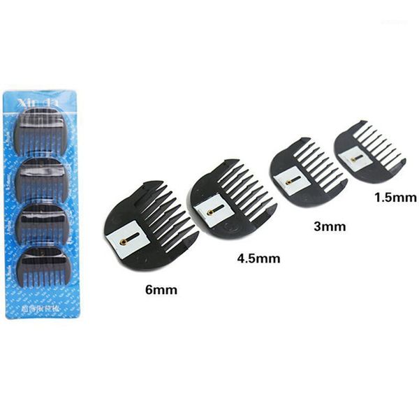 

4pcs/set limit comb hair cut trimmer clipper attachment guide barber styling tools set brushes1, Silver