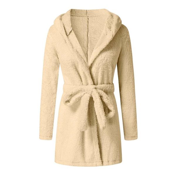 

women's jackets women winter plush lengthened shawl bathrobe home clothes long sleeved robe coat for jacket, Black;brown