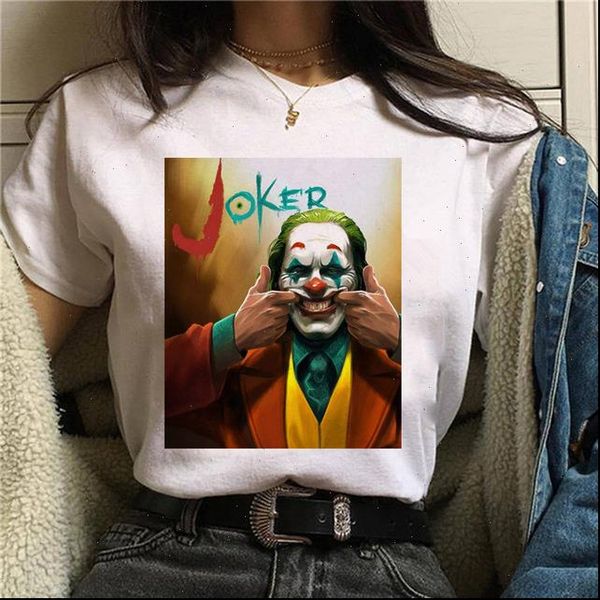 

funny joker joaquin phoenix women t shirts harajuku ulzzang cartoon graphic fashion tee, White