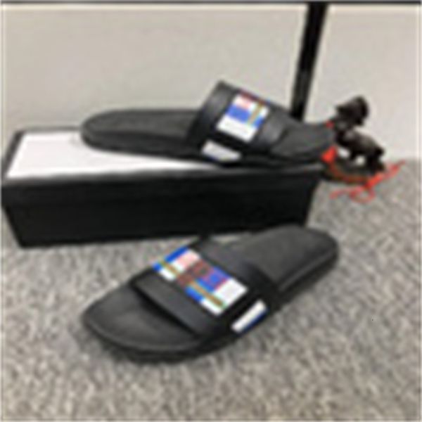 

brand designer luxury wjib men sandals slippers slides sneakers loafers sandals, Black