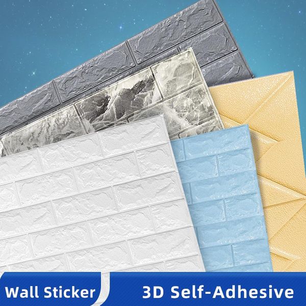 

wallpapers foam self-adhesive wallpaper 3d brick waterproof wall stickers diy home decoration for kids room bedroom decor sticker