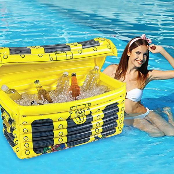

pool & accessories inflatable floating beer ice bucket salad beverage bar buffet cooler outdoor swimming drink float holder food