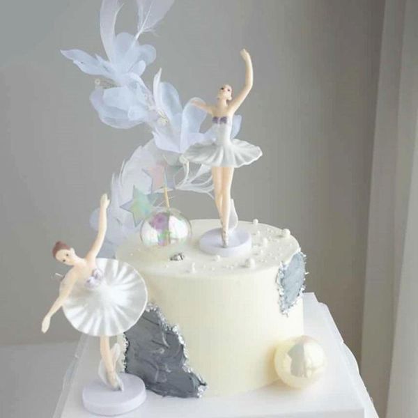 

other event & party supplies 3pcs happy birthday cake decorating tools set elegant ballet girls for baking cupcake favor love gifts wedding