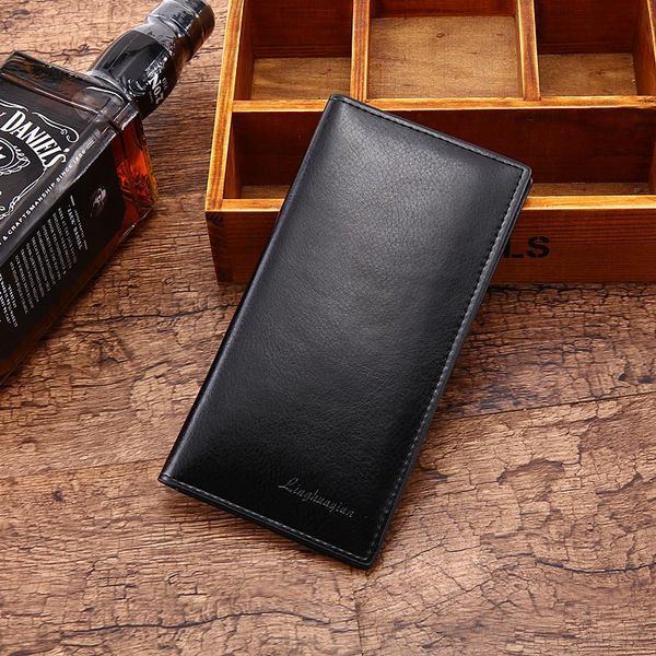 

wallets arrival leather men thin long purse billetera clutch business large capacity coin purses carteir, Red;black