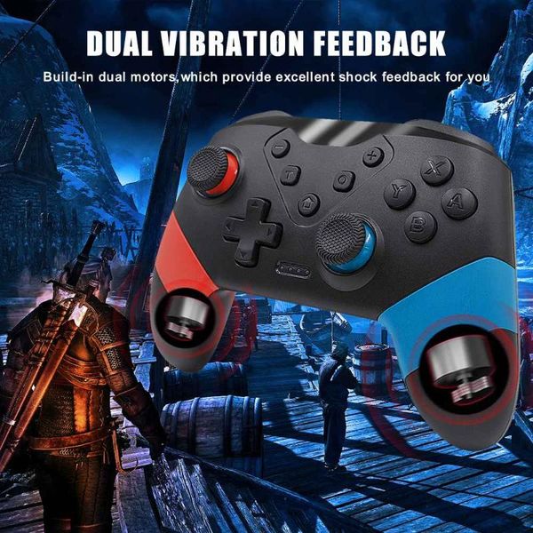 

game controllers & joysticks wireless gamepad for switch pro joystick vibration six-axis somatosensory with programming button controller