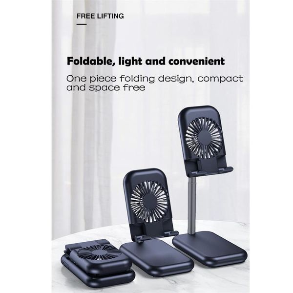

phone holder tablet&cell desk deskmount stand adjustable aluminum usb fan mobile accessories drop cell mounts & holders