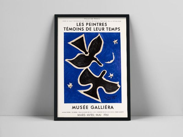 

paintings georges braque poster, exhibition print, fauvism cubism, poster