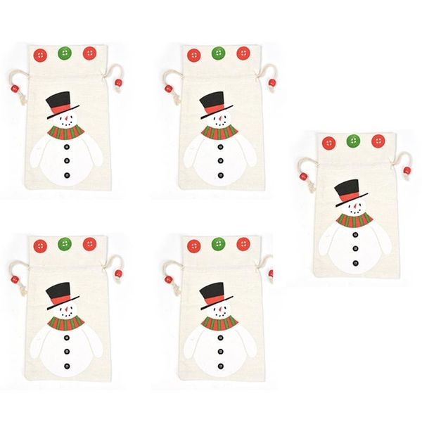

gift wrap christmas cotton bag candy santa pack apple snowman