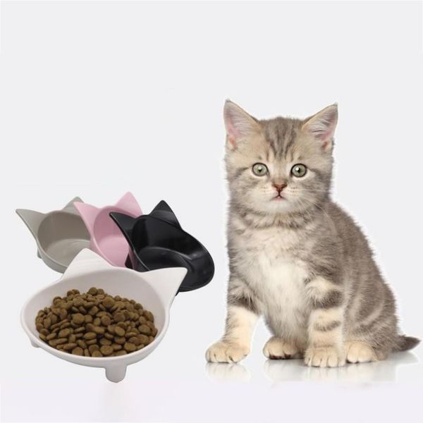 

cute cat shaped dog bowl pet feeder water bottle puppy anti-skid bowls feeding supplies & feeders