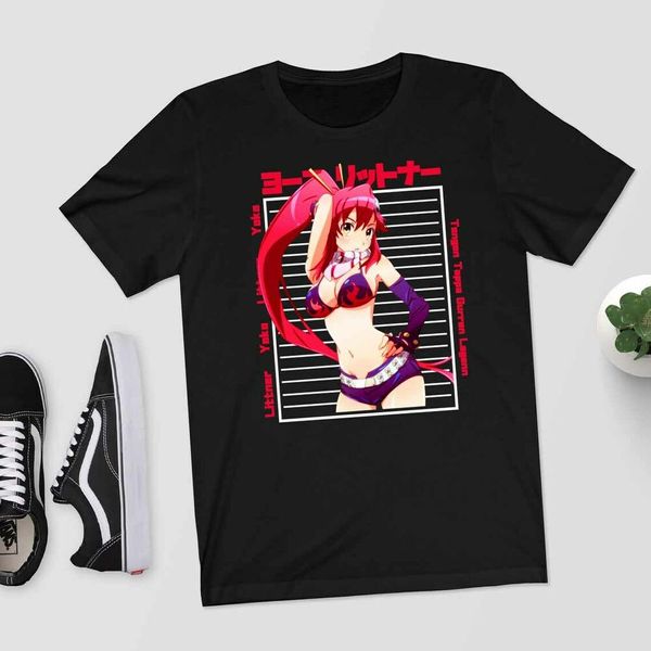 

yoko littner gurren lagann essential t-shirt, White;black