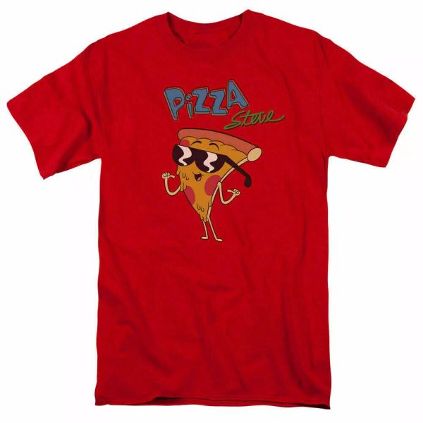 

Uncle Grandpa Pizza Steve T Shirt Mens Licensed Cartoon Merchandise Red, White;black