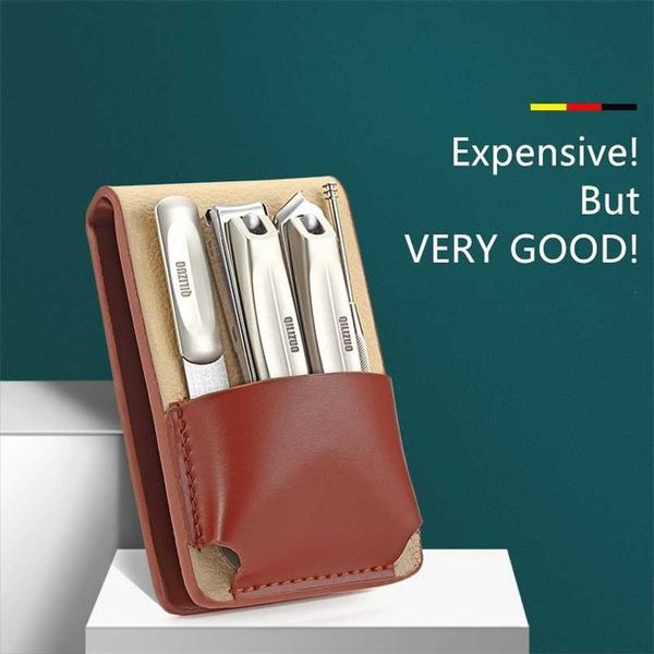 

portable nail clippers stainless steel cutter toenail file manicure and pedicure trimmer with artificial leather 211007