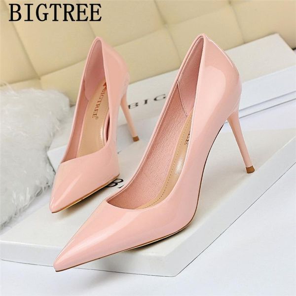 

dress shoes pointed heels bigtree white stiletto extreme high pumps women korean style buty damskie, Black