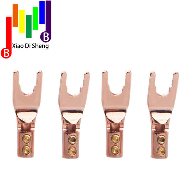 

smart power plugs u / y spade banana plug male connector copper plated speaker terminal fork audio adapter high fidelity hifi