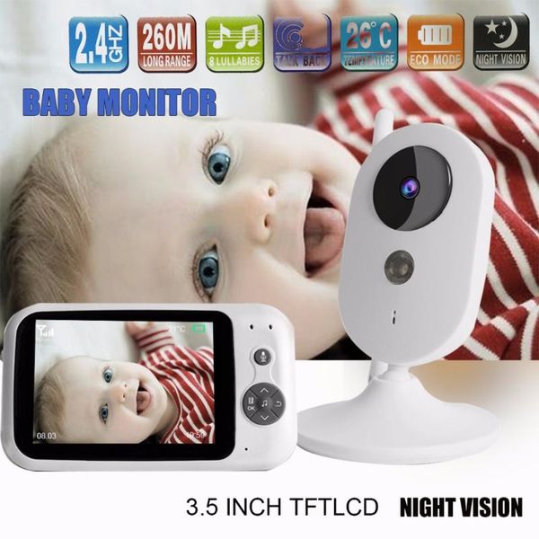 

3.5 inch wireless video color baby monitor nanny security camera night vision monitoring boys girls room monitors