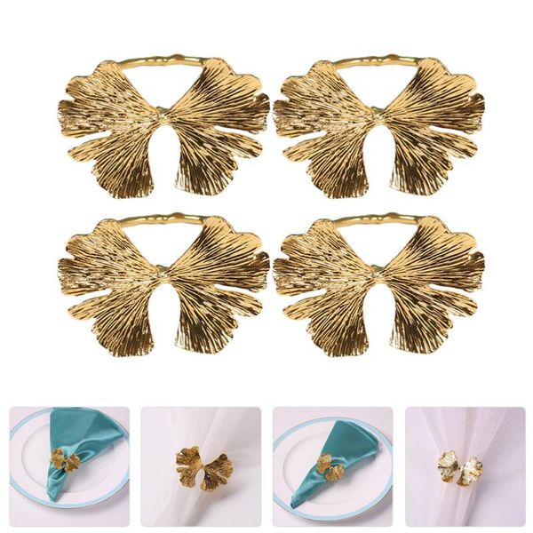 

napkin rings 4pcs leaf buttons restaurant dinning adorable tabledecorations