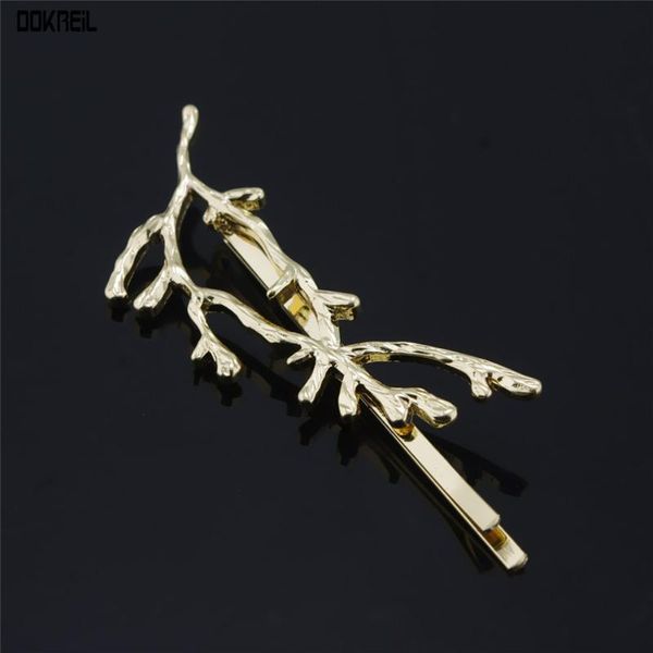

hair clips & barrettes vintage twig branch pins wedding accessories fashion bridal 2021 retro hairpin cute headpiece tiara jewelry, Golden;silver