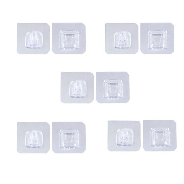 

pcs double-sided adhesive wall hooks waterproof oilproof self & rails